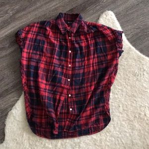 plaid Madewell central top